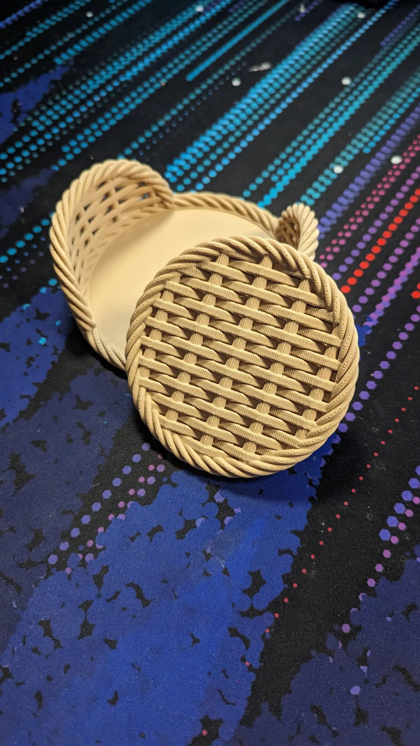 6 Woven Coasters and Coaster Holder - 3D Printed My Store
