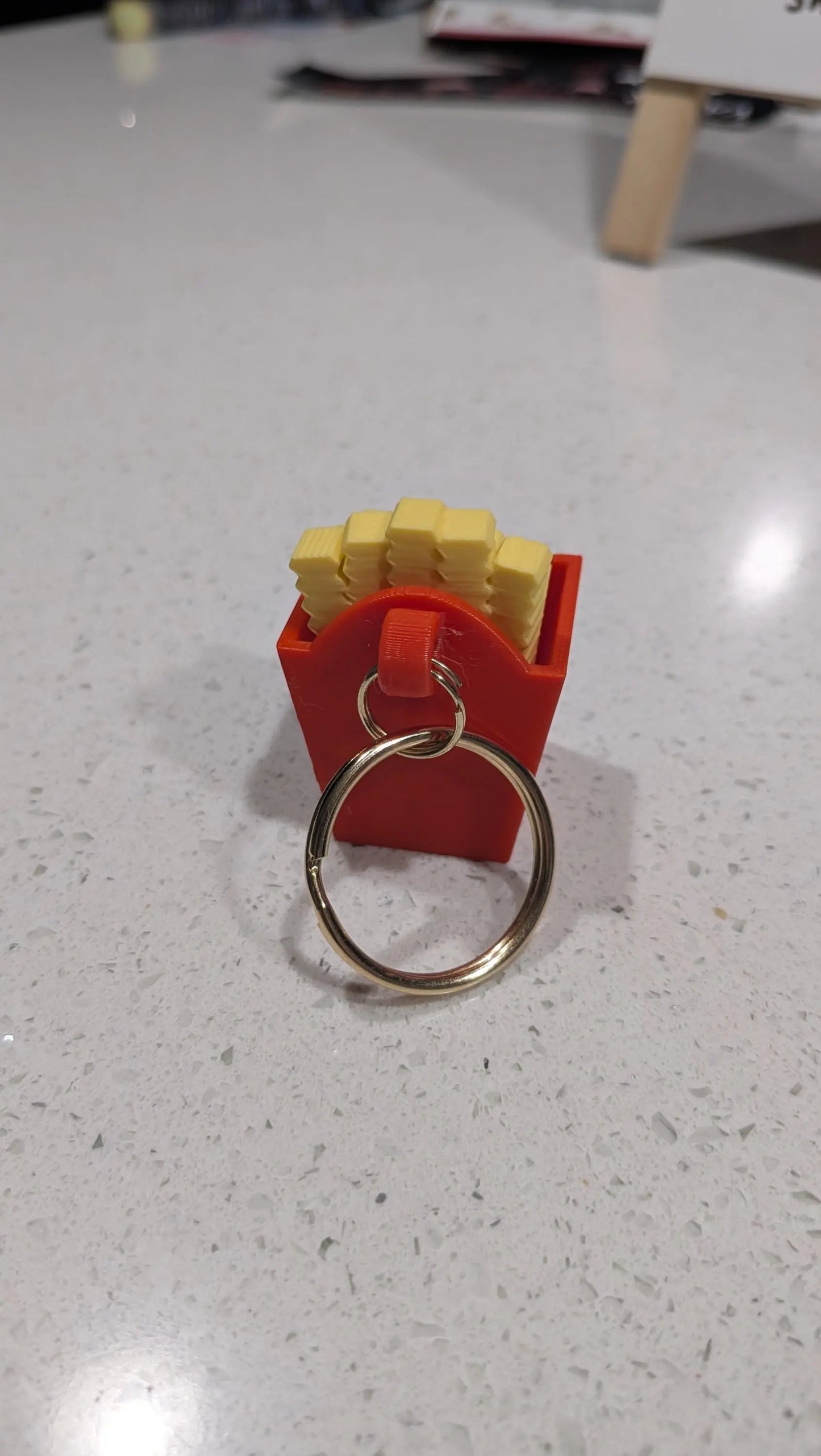 Fidget Keychain with Click Sound – Customizable Fry Container Keychain with Keyboard Key Switch – Stress Relief Toy & Fun Desk Accessory My Store