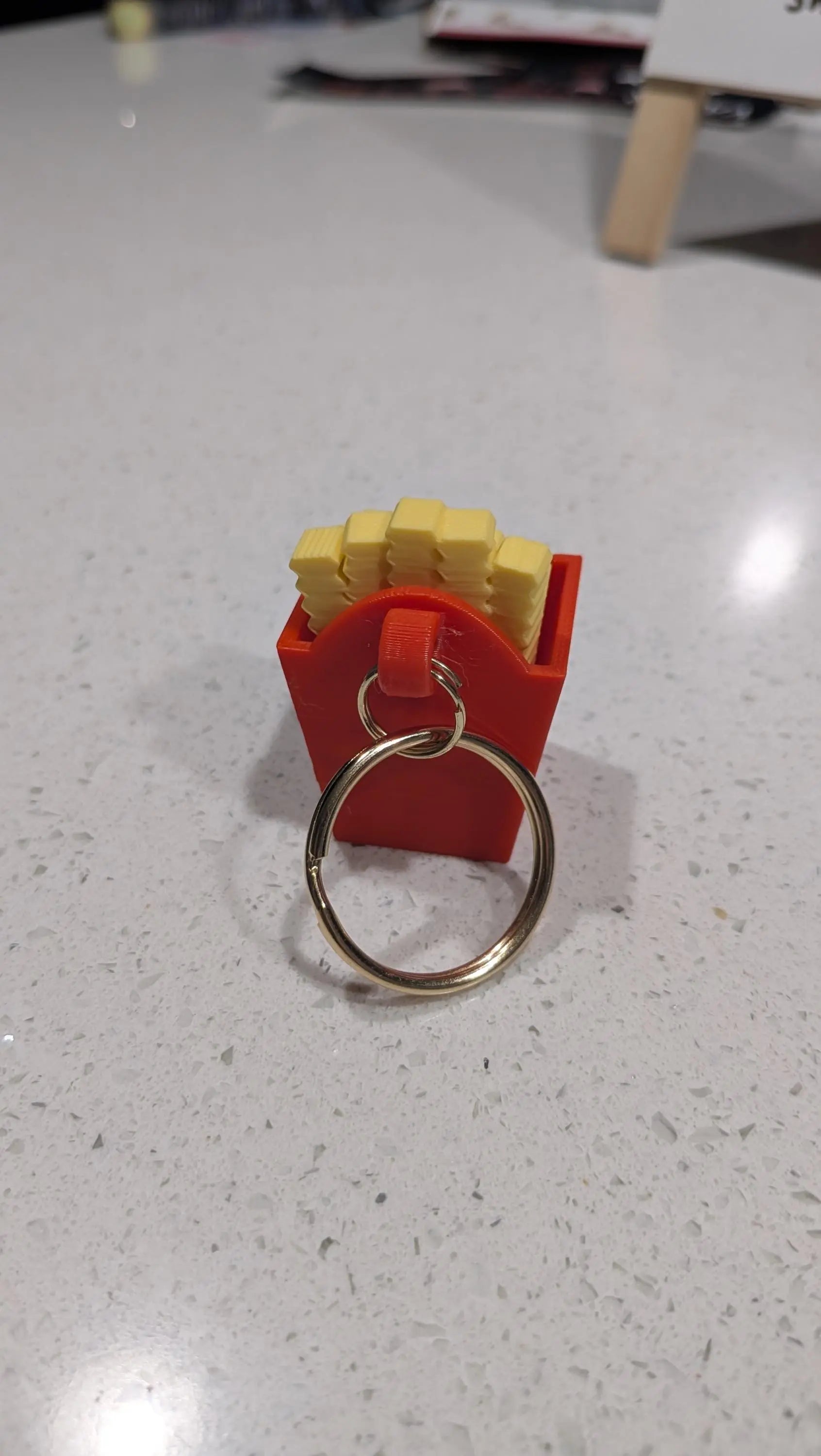 Fidget Keychain with Click Sound – Customizable Fry Container Keychain with Keyboard Key Switch – Stress Relief Toy & Fun Desk Accessory My Store